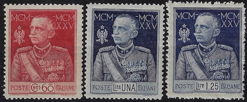 1925 Giubileo del re dent 13½ serie completa
