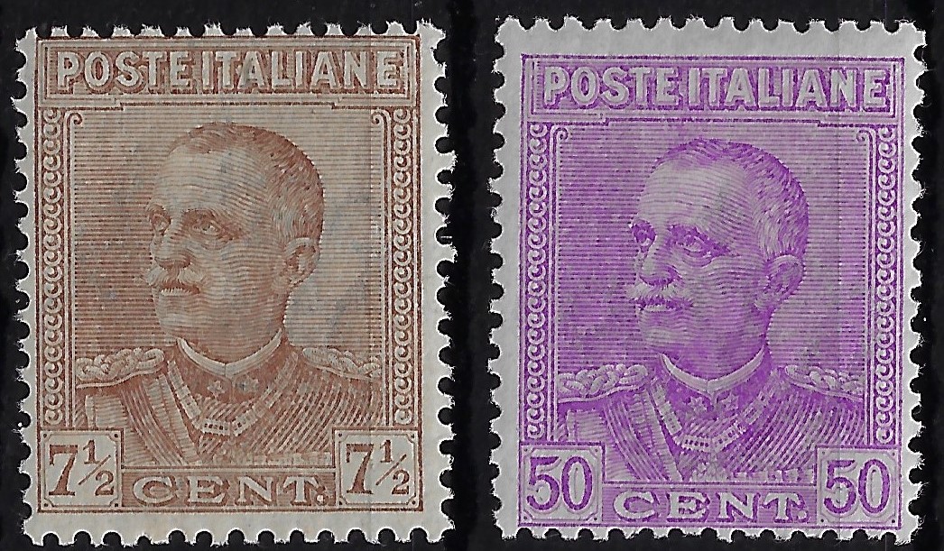 1928 Tipo 218 7,5c e 50c serie completa
