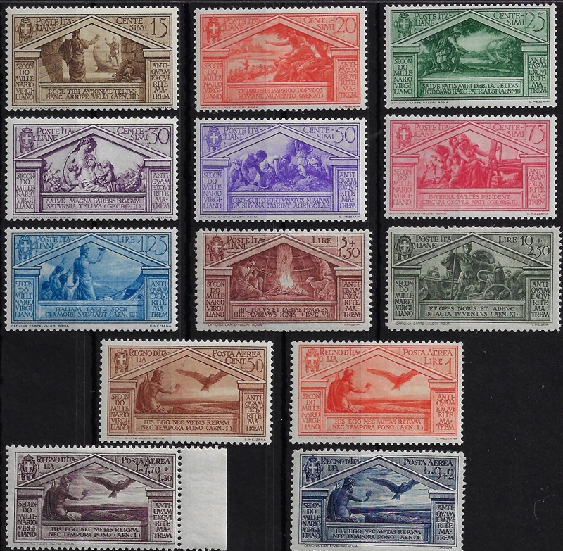 1930 Virgilio con Posta aerea serie completa