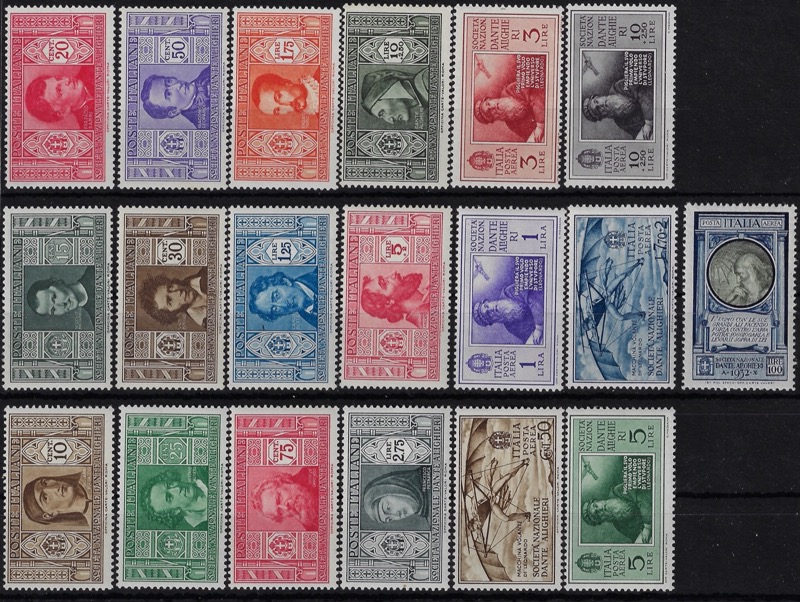 1932 Dante Alighieri con Posta aerea serie completa