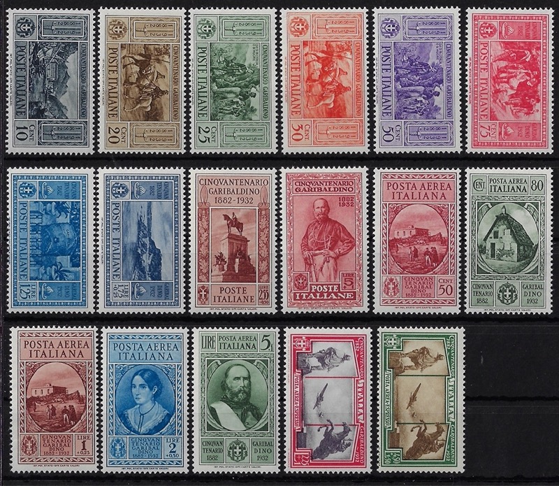 1932 Garibaldi con Posta aerea serie completa