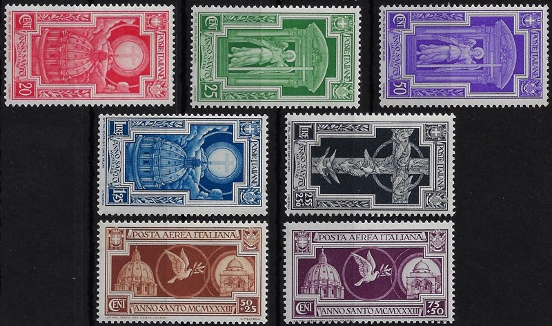 1933 Anno Santo con Posta aerea serie completa