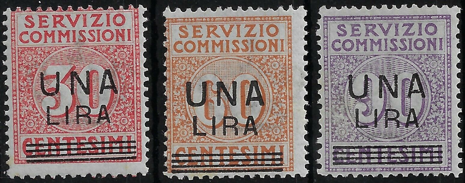 1925 sovrastampato serie completa