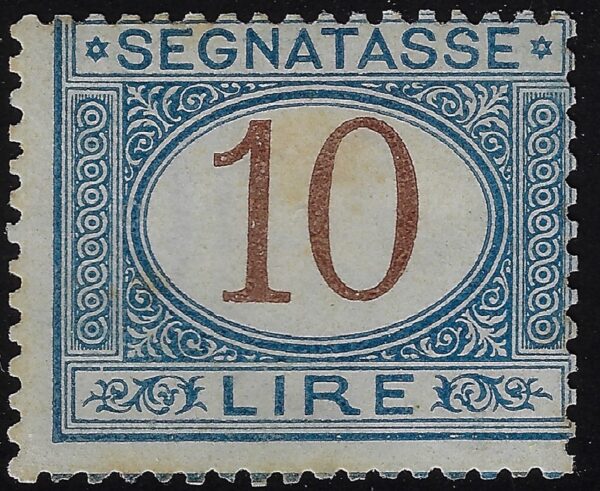 1870 Segnatasse Cifra in ovale 10 Lire