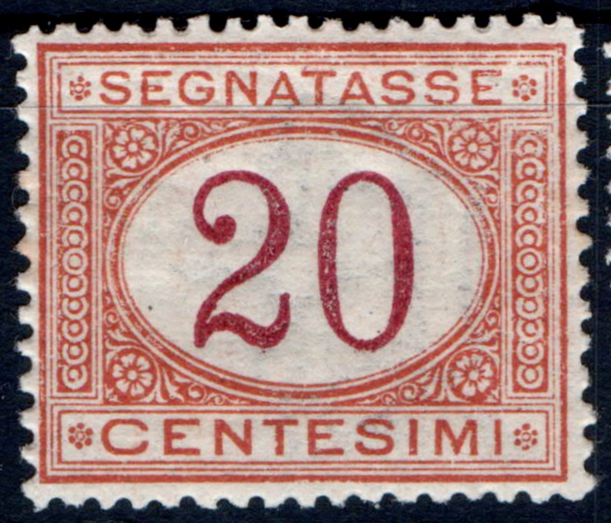 1890 Segnatasse Cifra in ovale 20 c.