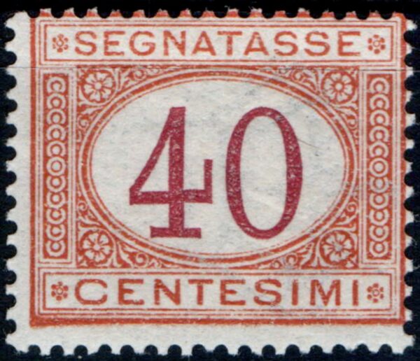 1890 Cifra in ovale 40 c.