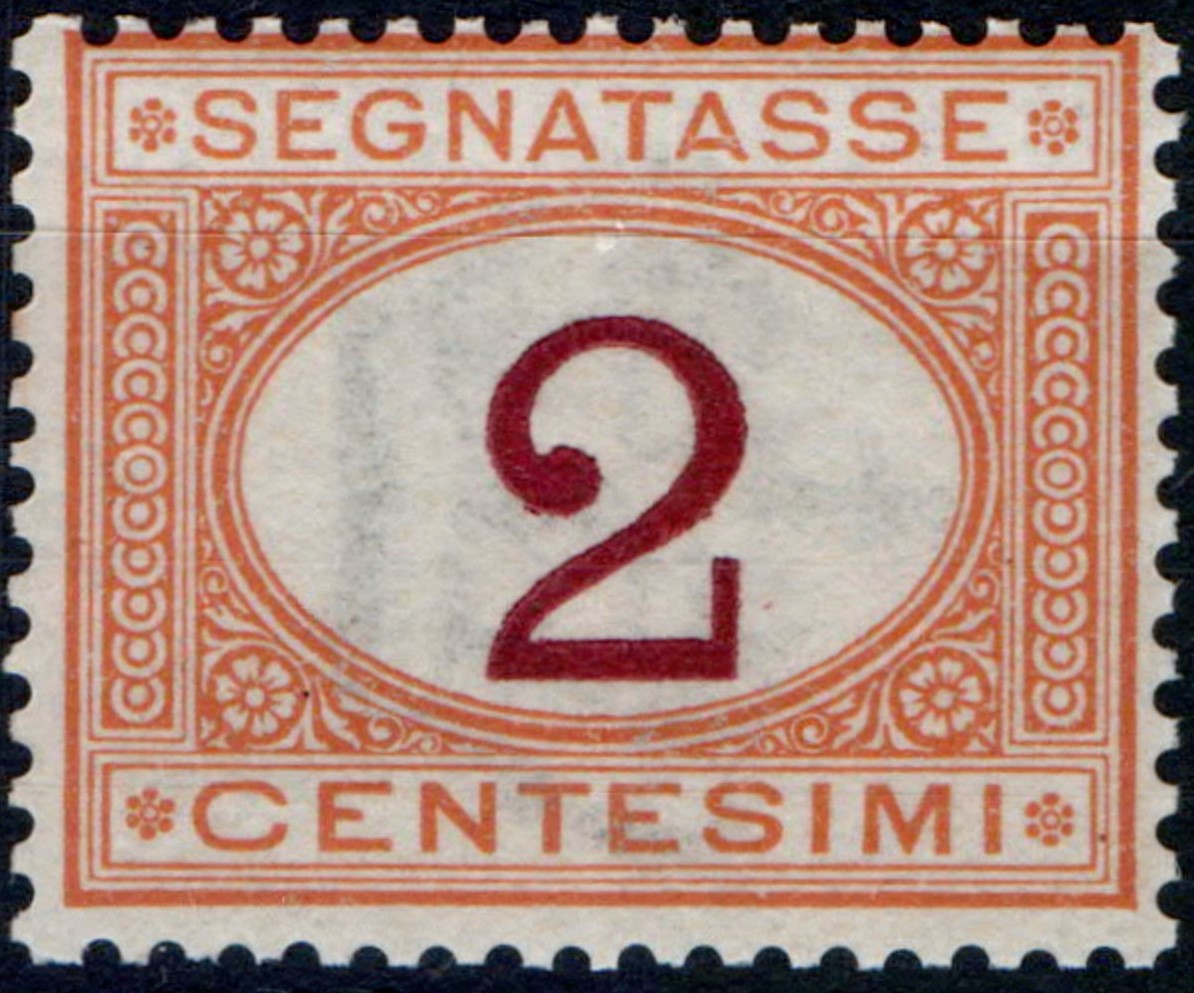 1870 Segnatasse Cifra in ovale 2 c.