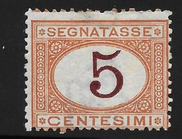 1870 Segnatasse Cifra in ovale 5 c.