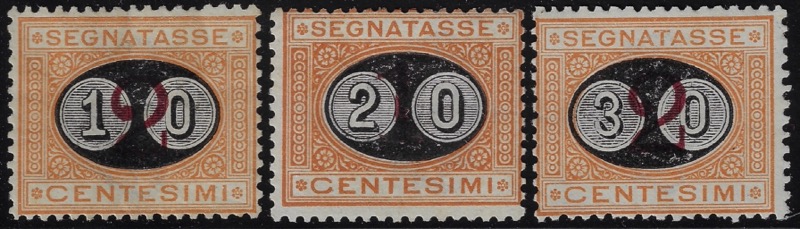 1890 Segnatasse Mascherine serie completa