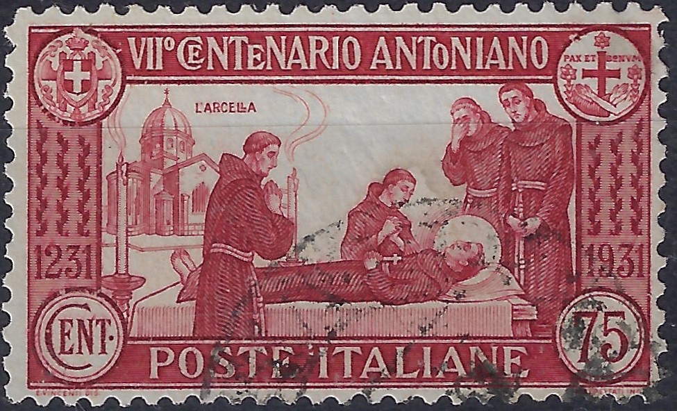 1931 Sant' Antonio 75 c. dentellatura 12