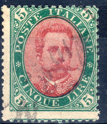 1889 5 L. verde carminio