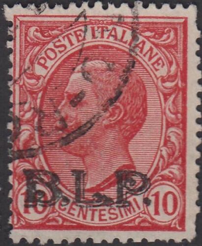 1923 B. L. P. - BLP 10 c. rosa sopr.Nera