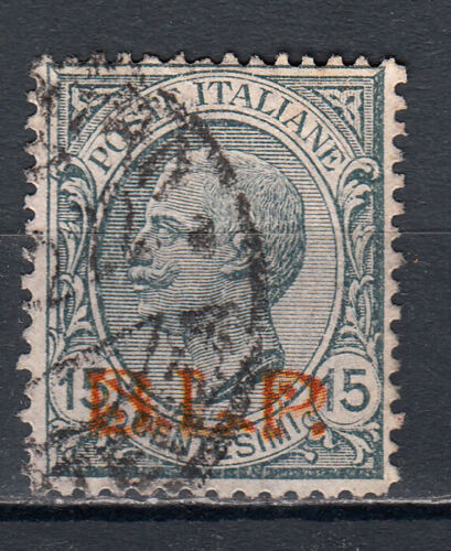1923 B. L. P. - BLP 15 c. ardesia sopr. Arancio
