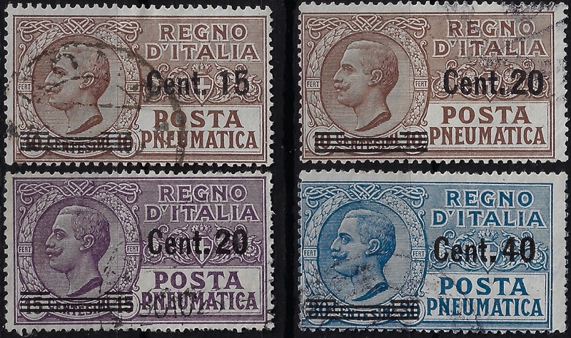 1924 Effigie soprastampati serie completa