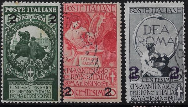 1913 Unità Soprastampata serie completa