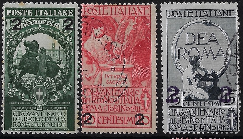 1913 Unità Soprastampata serie completa