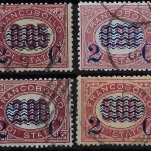 1878 sovrastampati serie completa