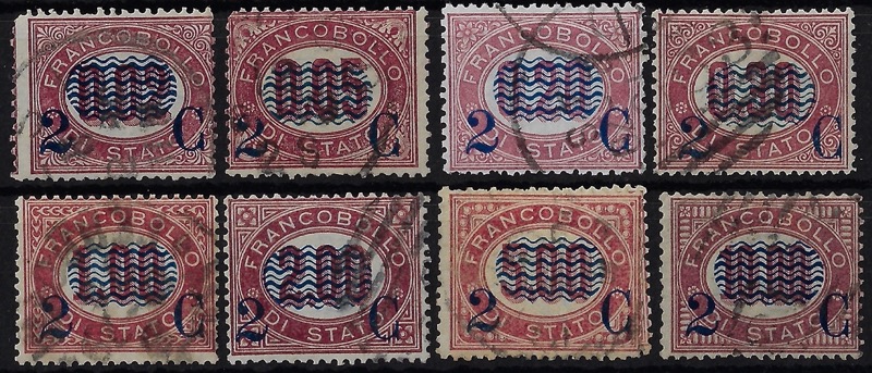 1878 sovrastampati serie completa