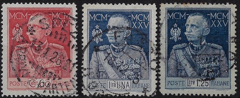 1925 Giubileo del re dent 13½ serie completa
