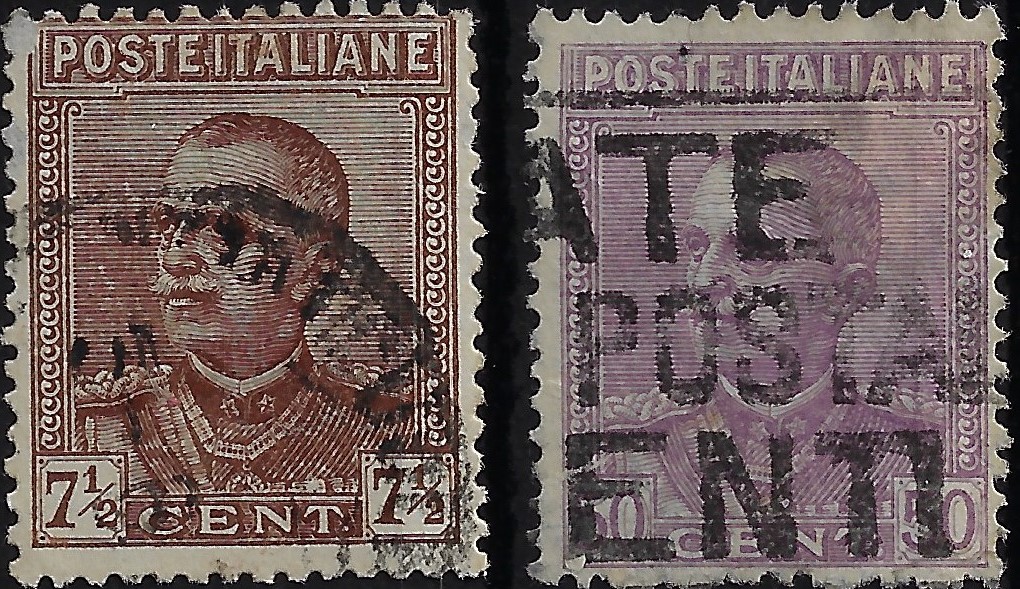 1928 Tipo 218 7,5c e 50c serie completa