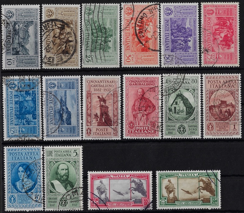 1932 Garibaldi con Posta aerea serie completa