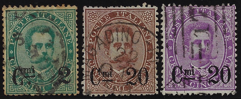 1890 Umberto soprastampati serie completa