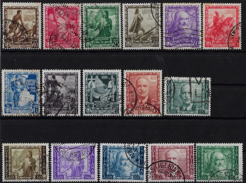 1938 Impero con Posta aerea serie completa