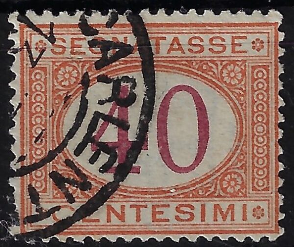 1890 Cifra in ovale 40 c.