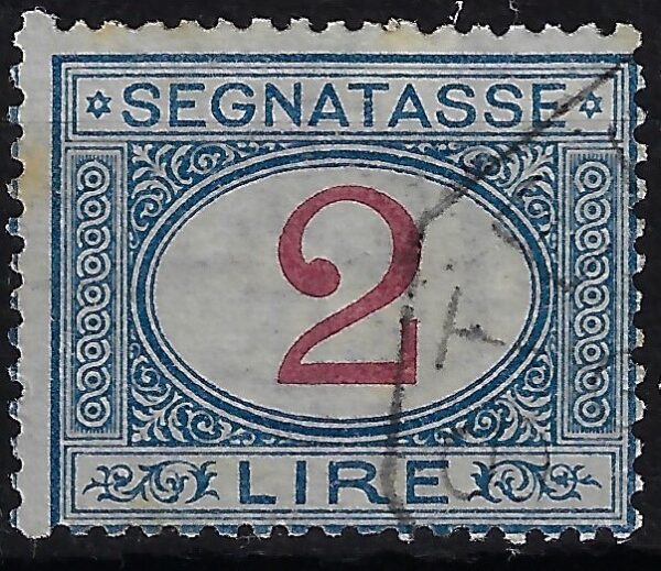 1890 Cifra in ovale 2 Lire