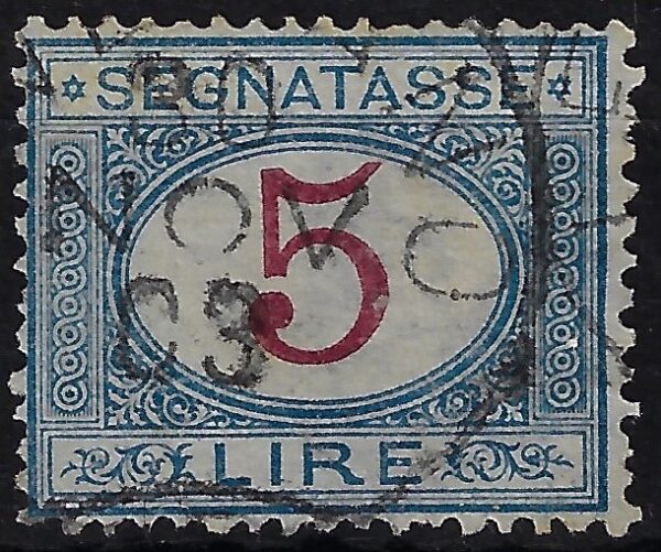 1890 Cifra in ovale 5 Lire