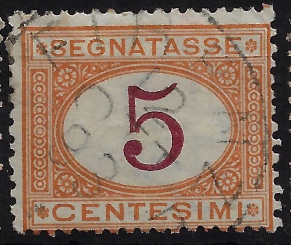 1870 Segnatasse Cifra in ovale 5 c.