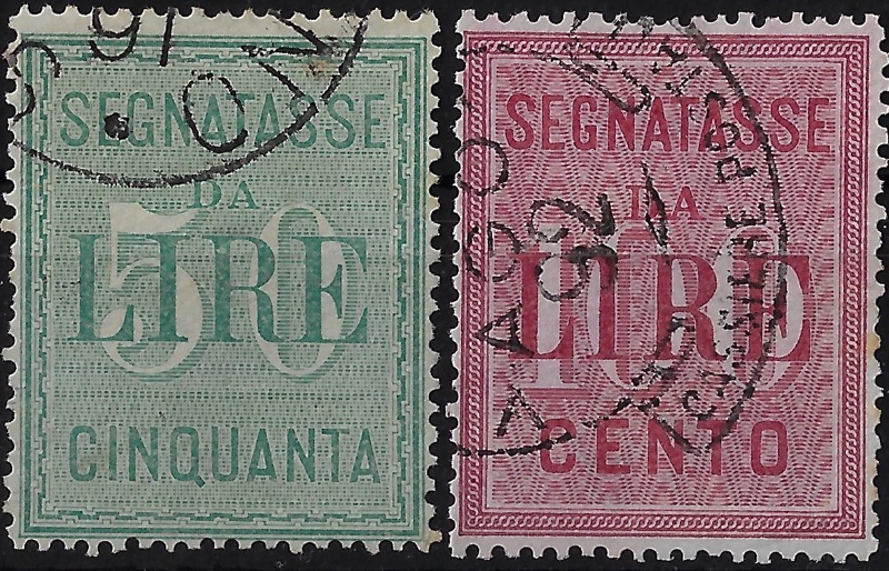 1884 Segnatasse Formato grande serie completa