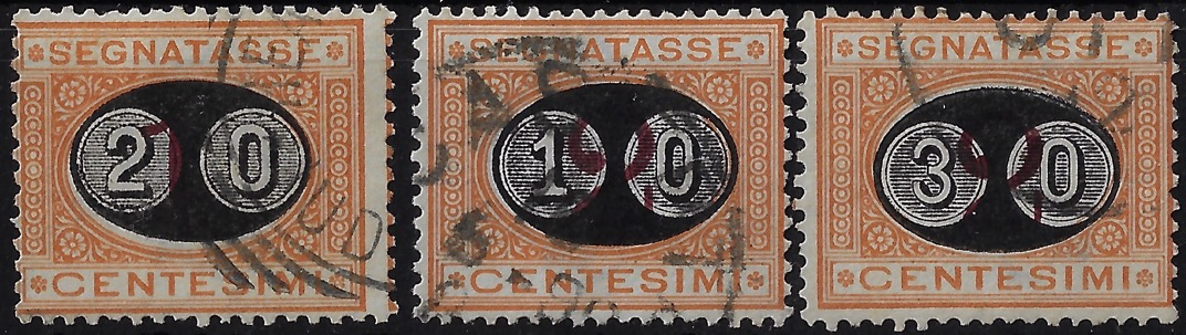 1890 Segnatasse Mascherine serie completa