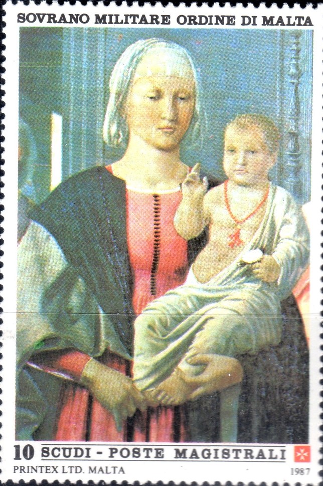 1987 Natale Dipinto di Piero della Francesca