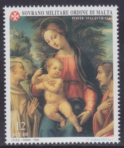 1999 Natale Particolare del dipinto di G Sogliani