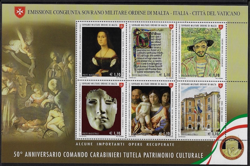 2019 Foglietti Comando dei Carabinieri congiunta Italia e vaticano