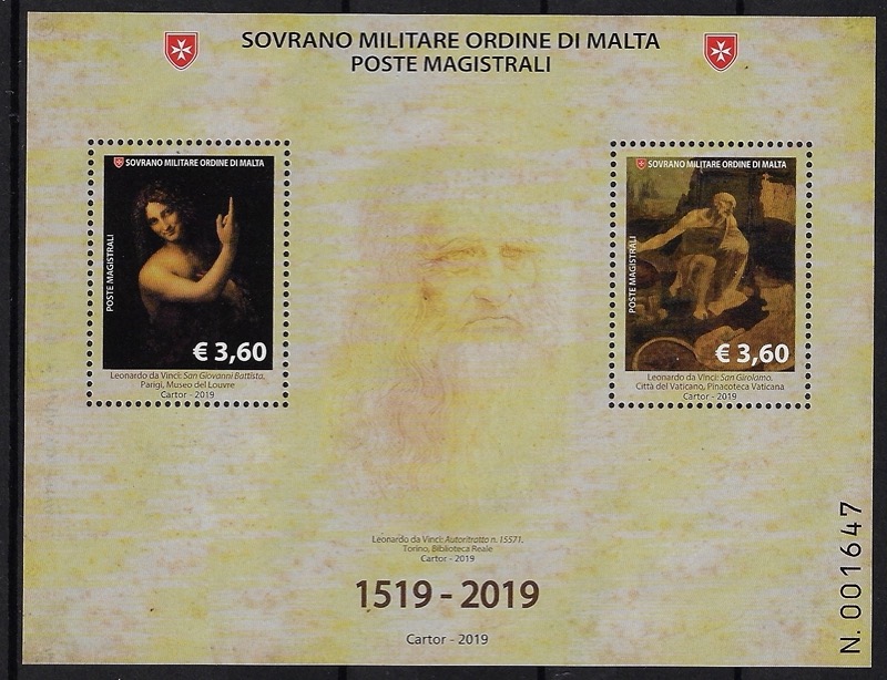 2019 Foglietti Morte di Leonardo Da Vinci