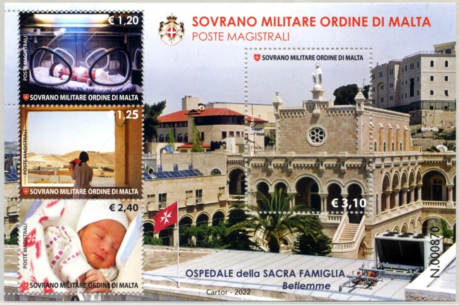 2022 Foglietti Ospedali dell'ordine a Betlemme