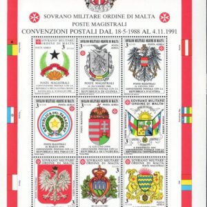 1992 Foglietti Convenzioni Postali 3°