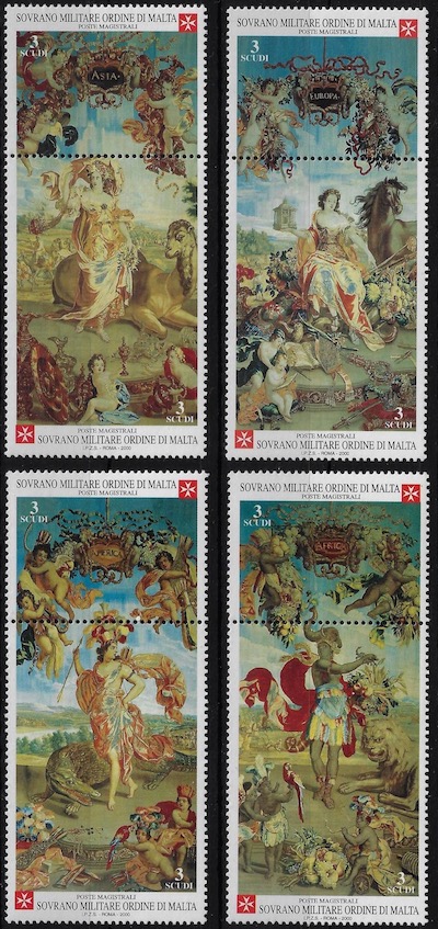 2000 Antichi arazzi Le parti del mondo - 4 coppie