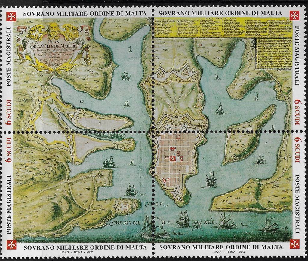 2002 Antiche tavole geografiche Carta di Malta - blocco