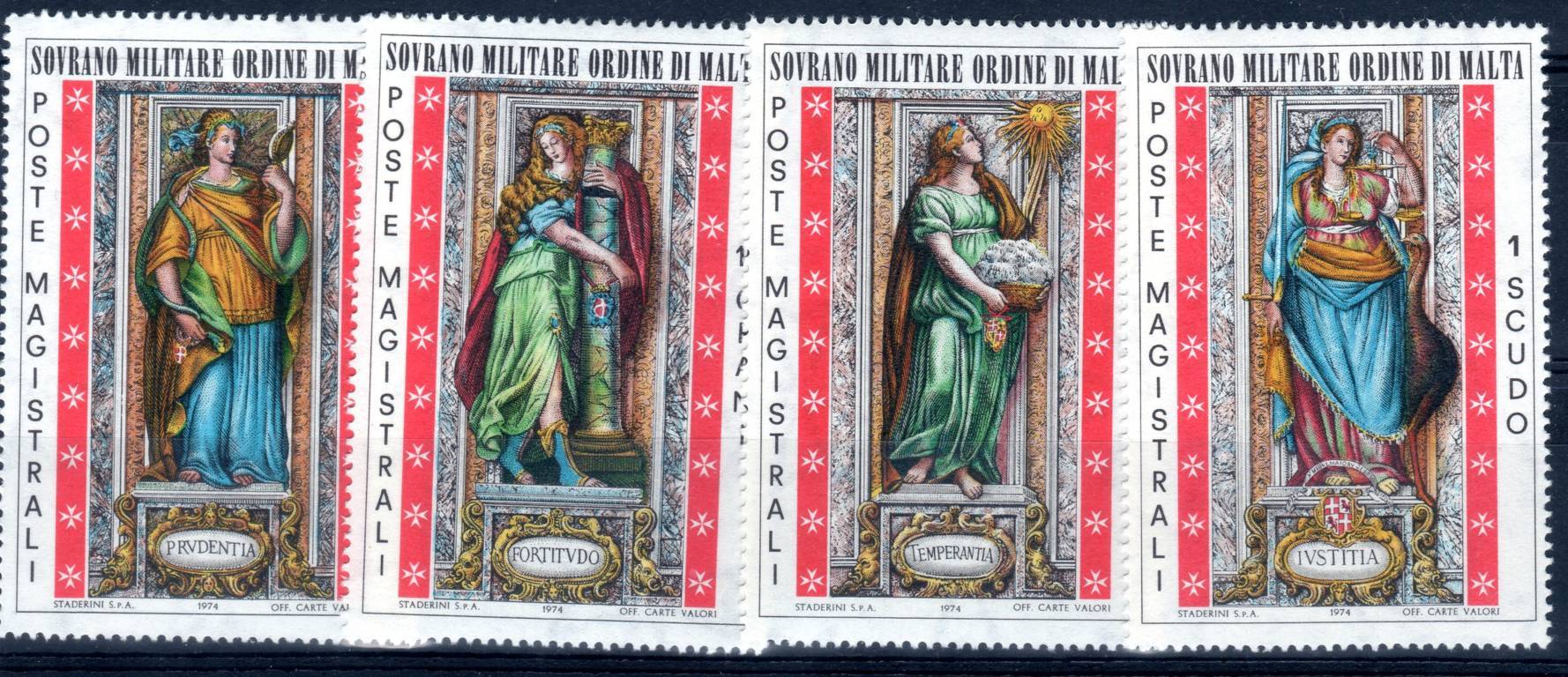 1974 Virtù cardinali Affreschi del Palazzo Magistrale