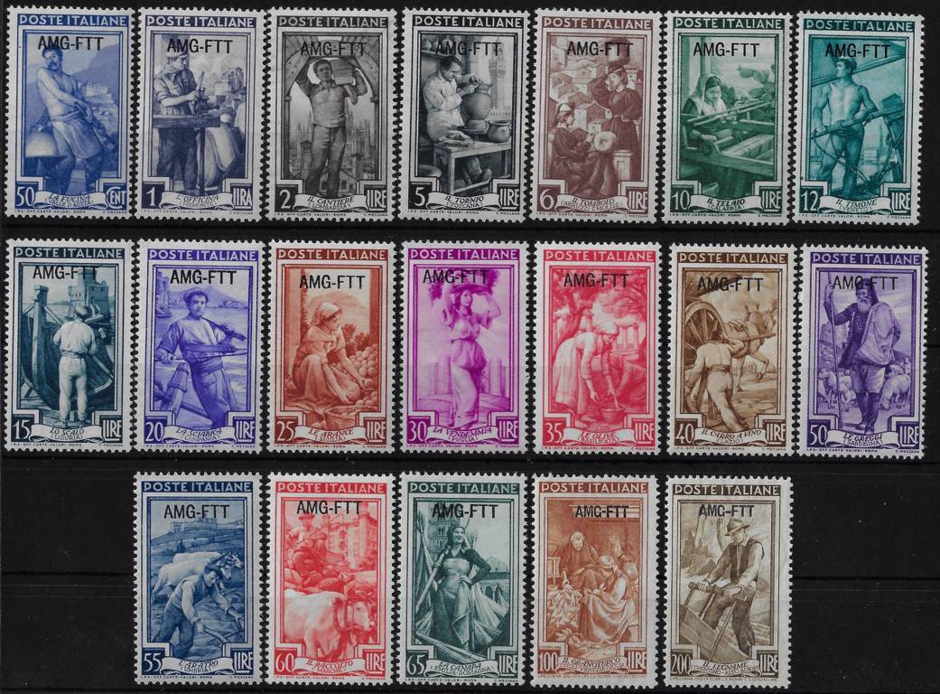 1950 Lavoro dentellature e filigrane comuni