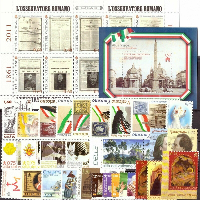 2011 Annata completa con foglietti e libretto