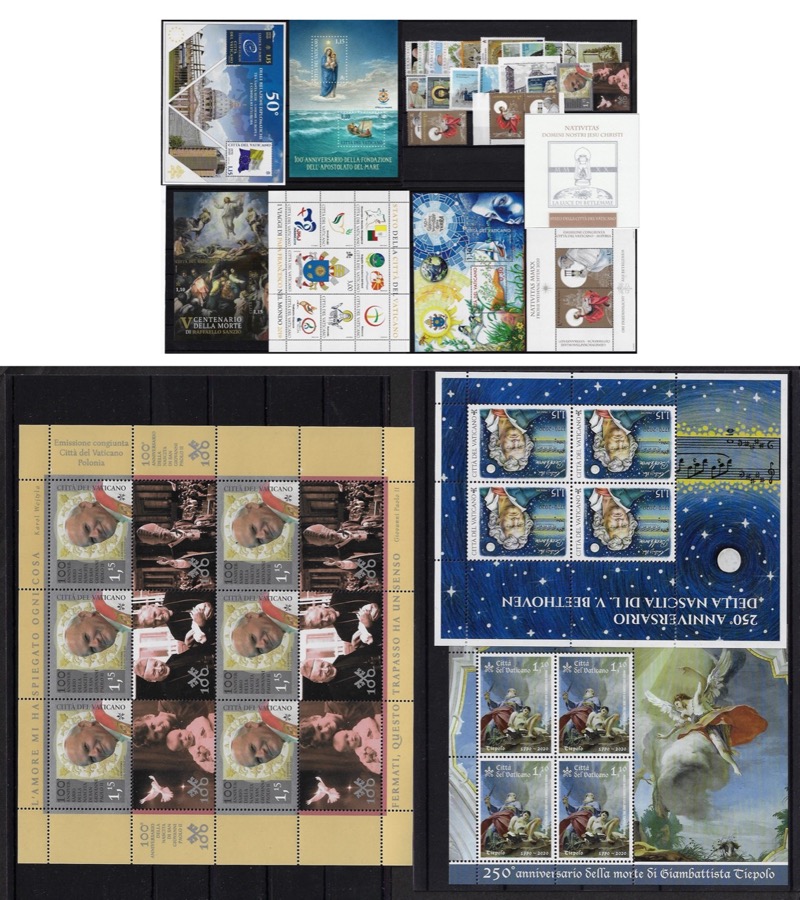 2020 Annata completa con foglietti, libretto e minifogli