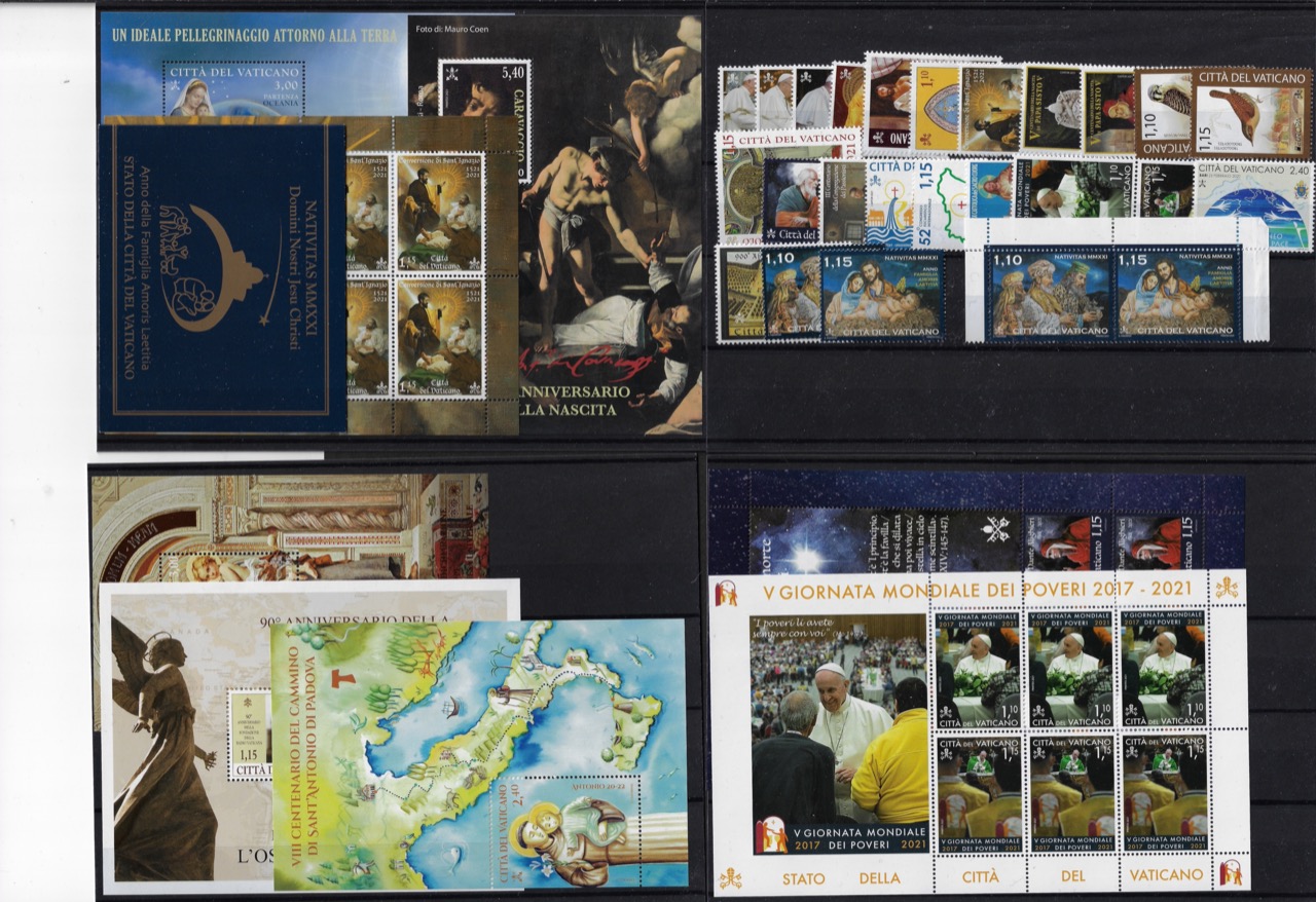 2021 Annata completa con foglietti, libretto e minifogli