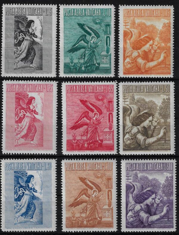 1956 Posta Aerea PIO XII Arcangelo Gabriele