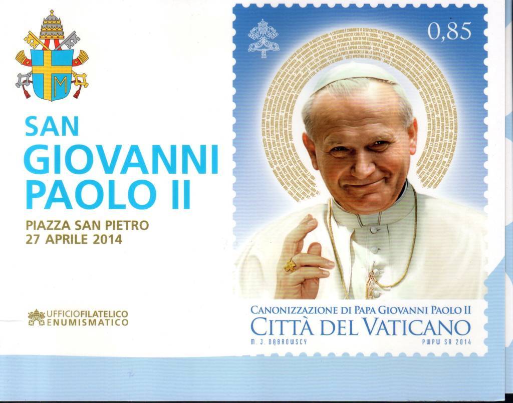 2014 folder Canonizzazione di Papa Giovanni Paolo II