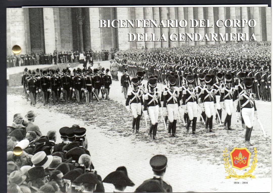 2016 folder Numismatico Bicentenario del Corpo della Gendarmeria