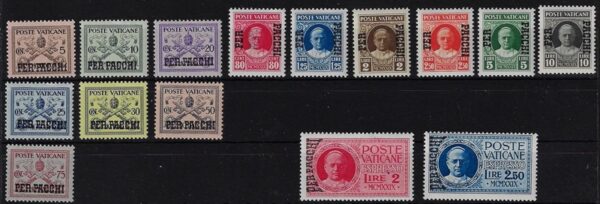 1931 Pacchi postali PIO XI Francobolli del 1929